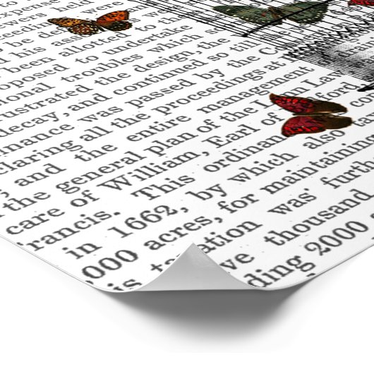 Poster Chandelier fraise (Coin)