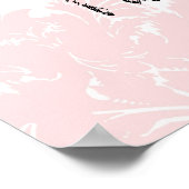 Poster Chandelier rose Damas Art mur Imprimer (Coin)