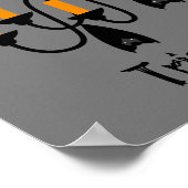 Poster Chandeliers Halloween et chauves-souris (Coin)