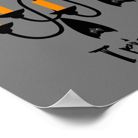 Poster Chandeliers Halloween et chauves-souris (Coin)