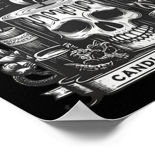 Poster Chandelle Black Flame Company Halloween Skullcap S (Coin)