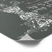 Poster Chandelle de Chabbat Bénédiction (Coin)