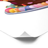 Poster Chandelles de gâteau d'anniversaire Personnalisé C (Coin)