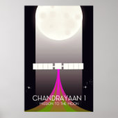 Poster chandrayaan -1 Mission spatiale sur la Lune (Devant)
