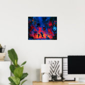 Poster Chaneques enflammés dansant (Bureau à domicile)