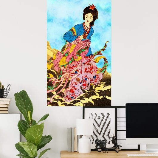 Poster Chang'e, déesse de la lune (Bureau à domicile)