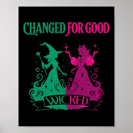 Poster Changé Pour Bon Wicked Funny Halloween Femme Sorci (Devant)