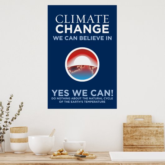 Poster Changement climatique - Oui, Obama peut parodier u (Cuisine)