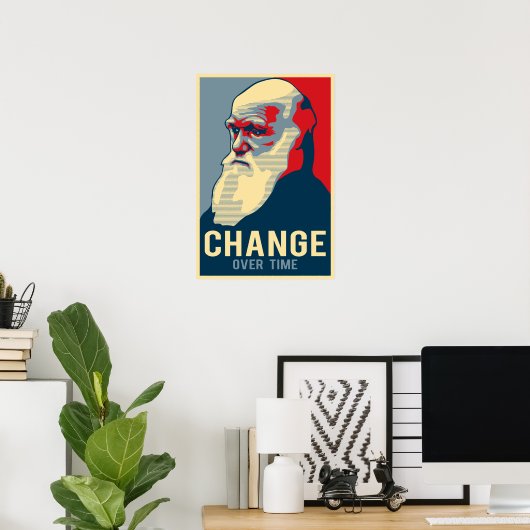 Poster Changement dans le temps (Bureau à domicile)