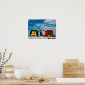 Poster Changement de pièces. Plage de Muizenberg, Le Cap (Cuisine)