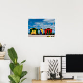 Poster Changement de pièces. Plage de Muizenberg, Le Cap (Bureau à domicile)