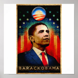 Poster Changement On Peut Croire En Obama La Peinture Aqu