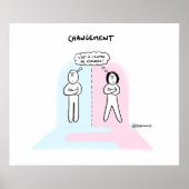 Poster "Changement : qui fera le 1er pas ?" (Devant)