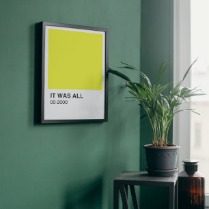 Poster Chanson couleur jaune - Bordure blanche