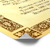 Poster Chanson d'automne Thanksgiving Harvest Poem 10x14  (Coin)