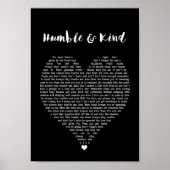 Poster Chanson De Coeur Noir Humble Et Gentil Imprimer (Devant)