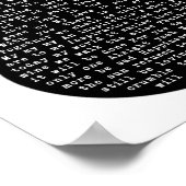 Poster Chanson de guitare en Merci noir et blanc Imprimer (Coin)