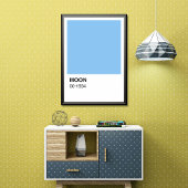 Poster Chanson de lune bleue - Bordure blanche