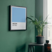 Poster Chanson de lune bleue - Bordure blanche