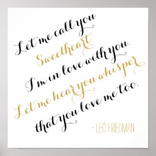Poster Chanson de mariage personnalisée paroles d'or ajou