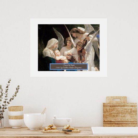 Poster Chanson des Anges Bouguereau (Cuisine)