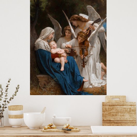 Poster Chanson des anges de William-Adolphe Bouguereau B (Cuisine)