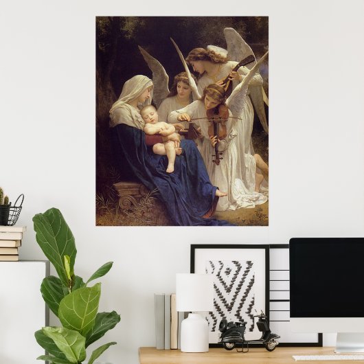 Poster Chanson des Anges - William Bouguereau (Bureau à domicile)