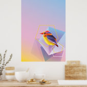 Poster Chanson Lavande En Bleu Oiseau Chanteur (Cuisine)