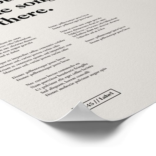 Poster Chanson Personnalisée Téléchargeable Imprimer, Vot (Coin)