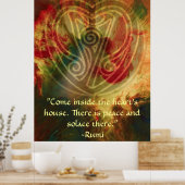 Poster Chanson-Rumi intérieure et art poétique (Cuisine)