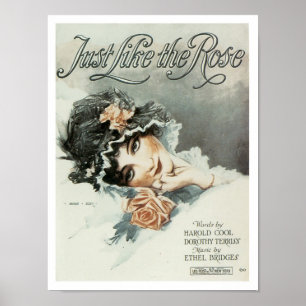 Poster Chanson tout comme la couverture de la feuille de 