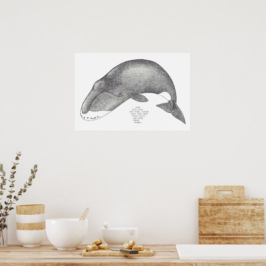 Poster chansons de baleine (Cuisine)