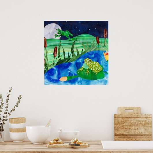 Poster Chansons nocturnes de l'étang de grenouille (Cuisine)