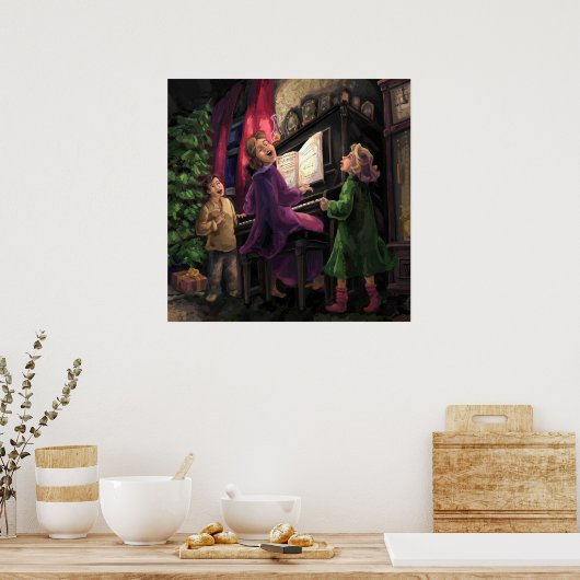 Poster Chant de Noël le long (Cuisine)