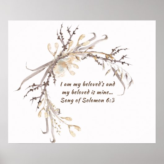 Poster Chant de Salomon 6:3 Je suis le... (Devant)