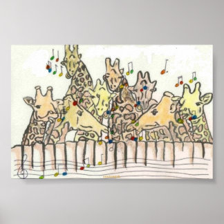 Poster chant des girafs