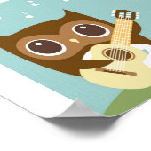 Poster Chanté Retro Owl Imprimer (Coin)