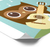 Poster Chanté Retro Owl Imprimer (Coin)