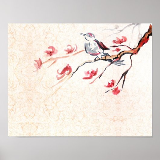 Poster Chanter Arrière - plan d'oiseaux (Devant)