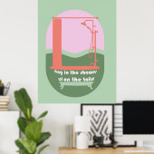 Poster Chanter Dans La Douche Amusante Salle De Bain Mur  (Bureau à domicile)