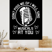 Poster Chanteur de théâtre Broadway (Cuisine)
