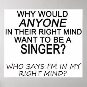 Poster Chanteur droit d'esprit