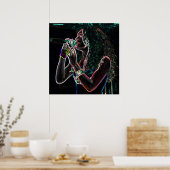 Poster chanteuse microphone musique jolie fille (Cuisine)