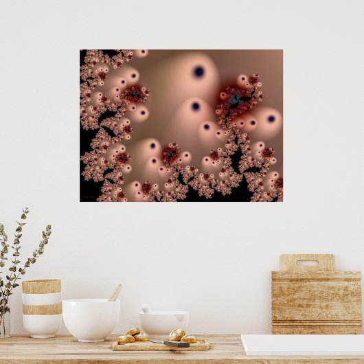 Poster Chantilly Splendor fractal (Cuisine)