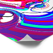 Poster Chaos Abstrait Art coloré (Coin)