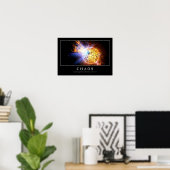 Poster Chaos : Citation inspirante (Bureau à domicile)