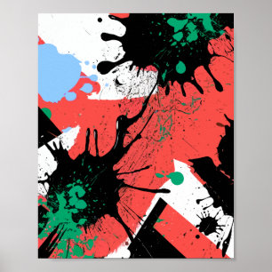 Poster Chaos épars des couleurs