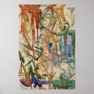 Poster Chaos Organique - Sable de Sauge en Terracotta Nat