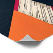 Poster Chaos structuré : Bloc de couleur Abstrait (Coin)