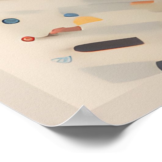 Poster Chaos structuré : Harmonie sous forme Abstraite (Coin)